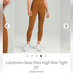 Like New Lululemon Base Pace High Rise leggings 25” Size 2